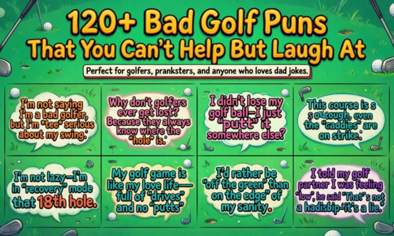 120+ Bad Golf Puns That You Can't Help But Laugh At