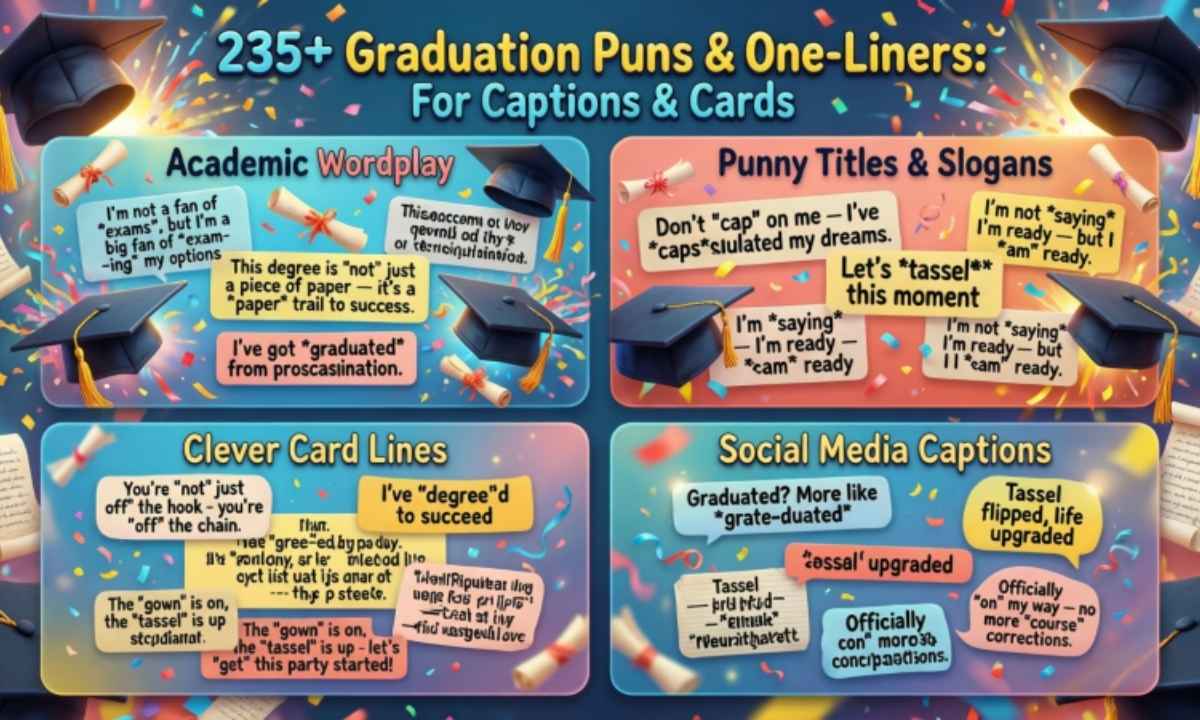 235+ Graduation Puns & One-Liners: For Captions & Cards