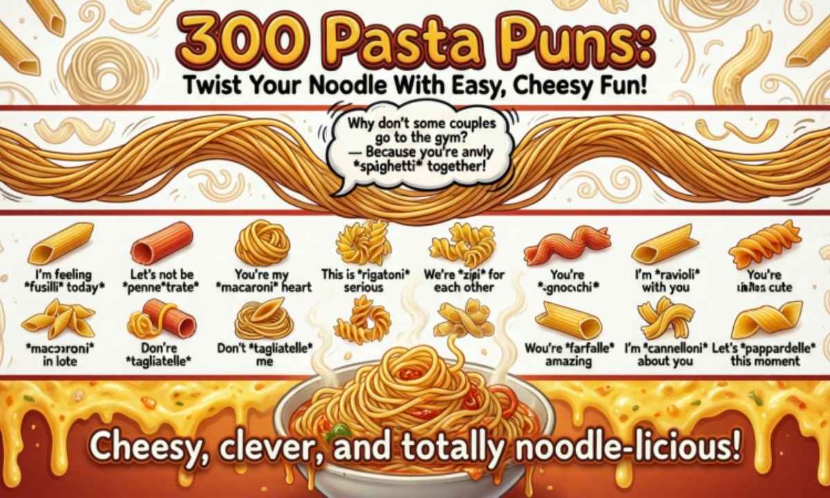300 Pasta Puns: Twist Your Noodle With Easy, Cheesy Fun!