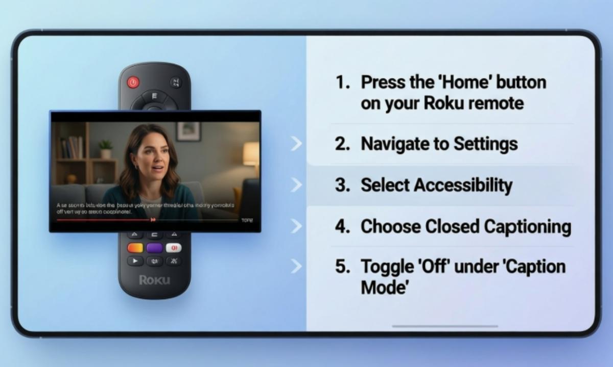 How to Turn Off Closed Caption on Roku While Watching Content