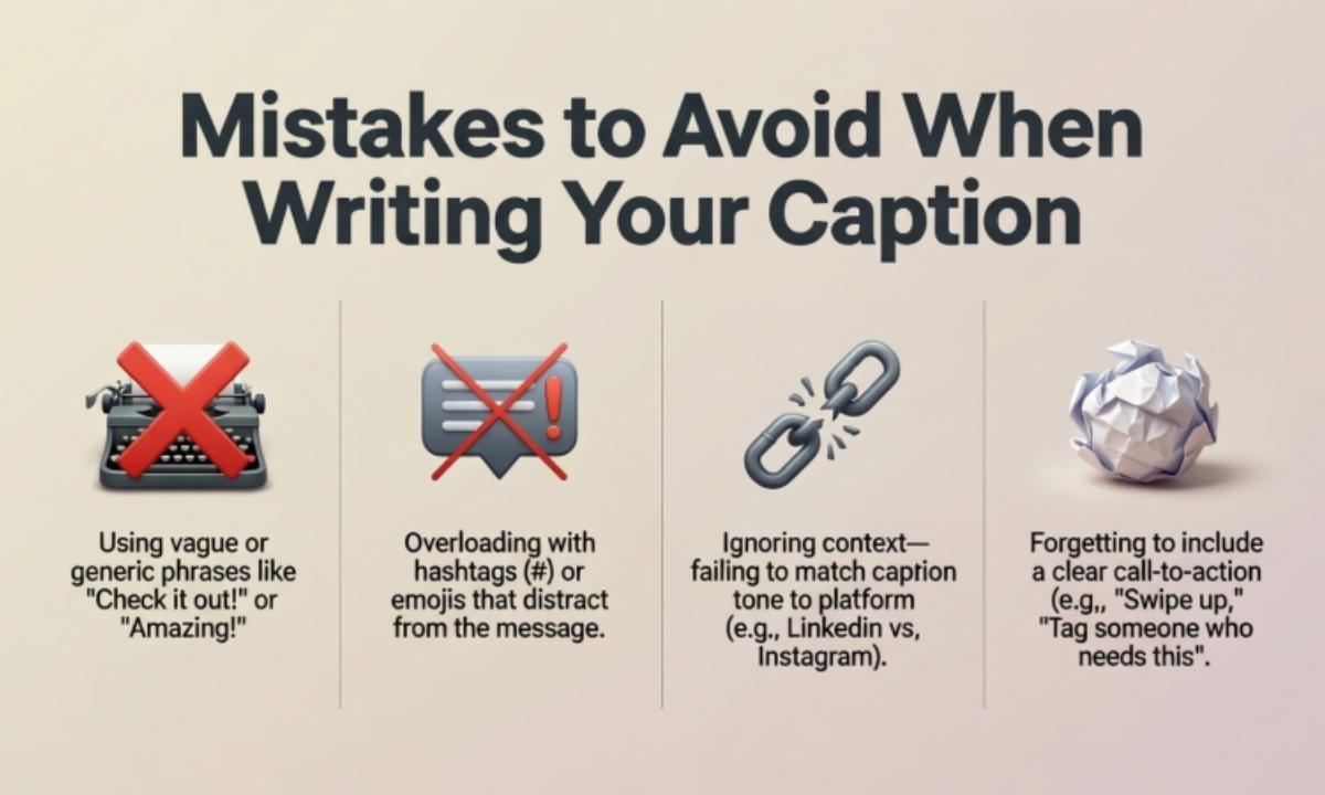 Mistakes to Avoid When Writing Your Caption