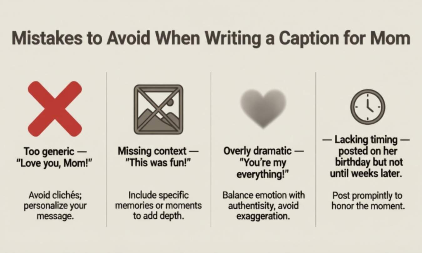Mistakes to Avoid When Writing a Caption for Mom