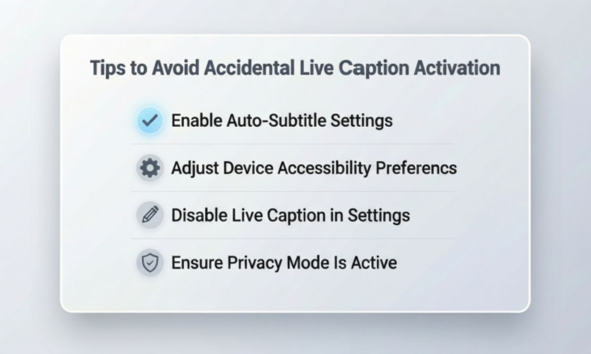 Tips to Avoid Accidental Live Caption Activation