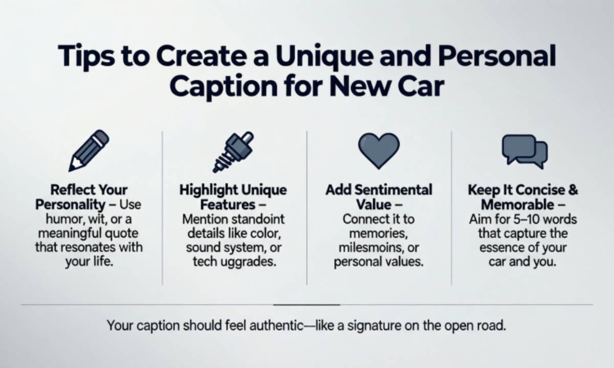 Tips to Create a Unique and Personal Caption for New Car