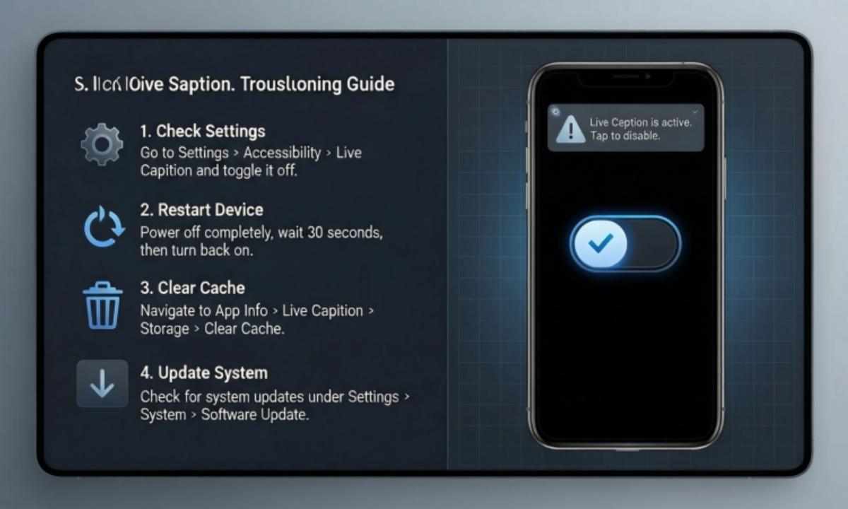 Troubleshooting Live Caption When It Won't Turn Off