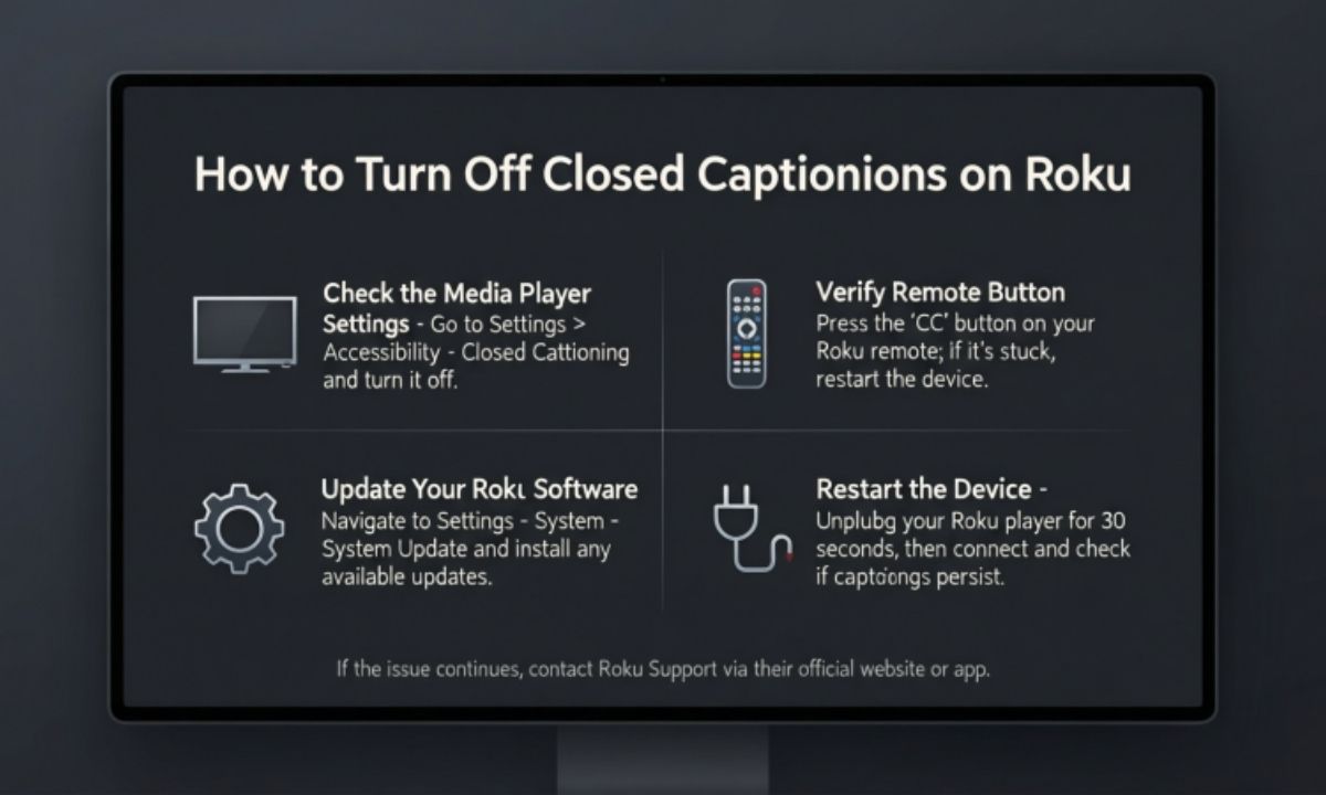What to Do If You Can't Turn Off Closed Caption on Roku